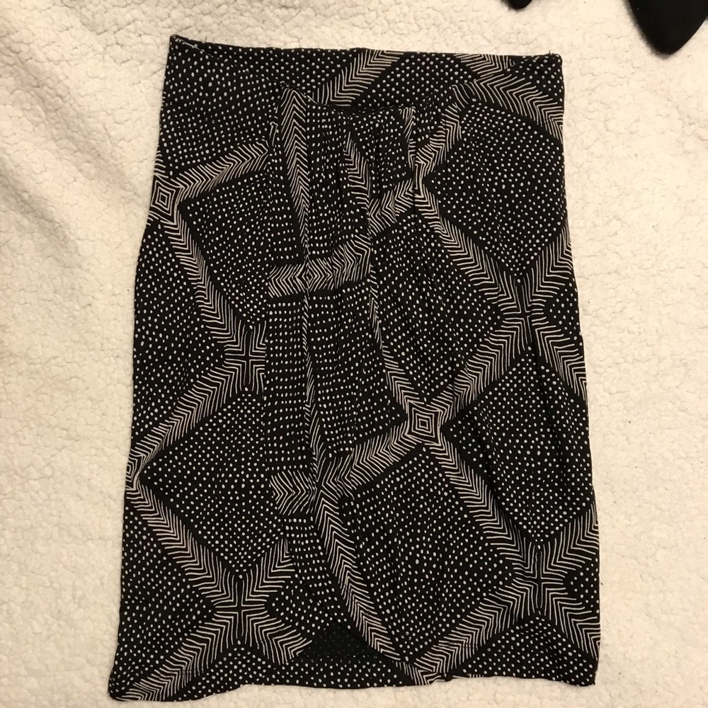 🔴4 for 25🔴 Lucky Brand Cream & Black Wrap Skirt - Picture 6 of 8